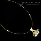 Lakshmi Design Invisible Chain With Green Beads