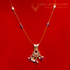 Lakshmi Design Invisible Chain With Maroon Beads