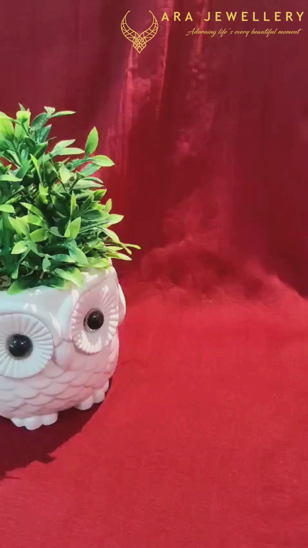 Lakshmi Design Invisible Chain With Maroon Beads