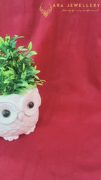 Lakshmi Design Invisible Chain With Pink Beads